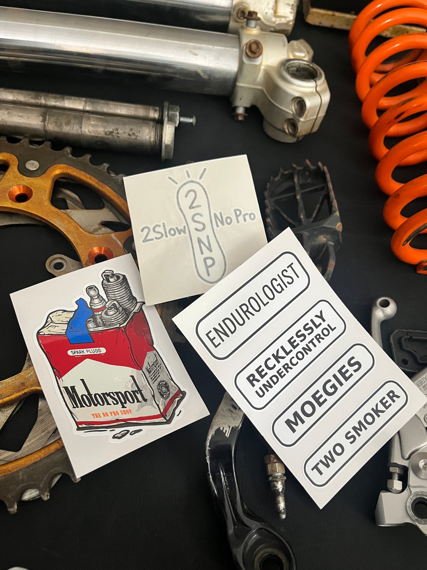 2 Slow No Pro Stickers - Combo