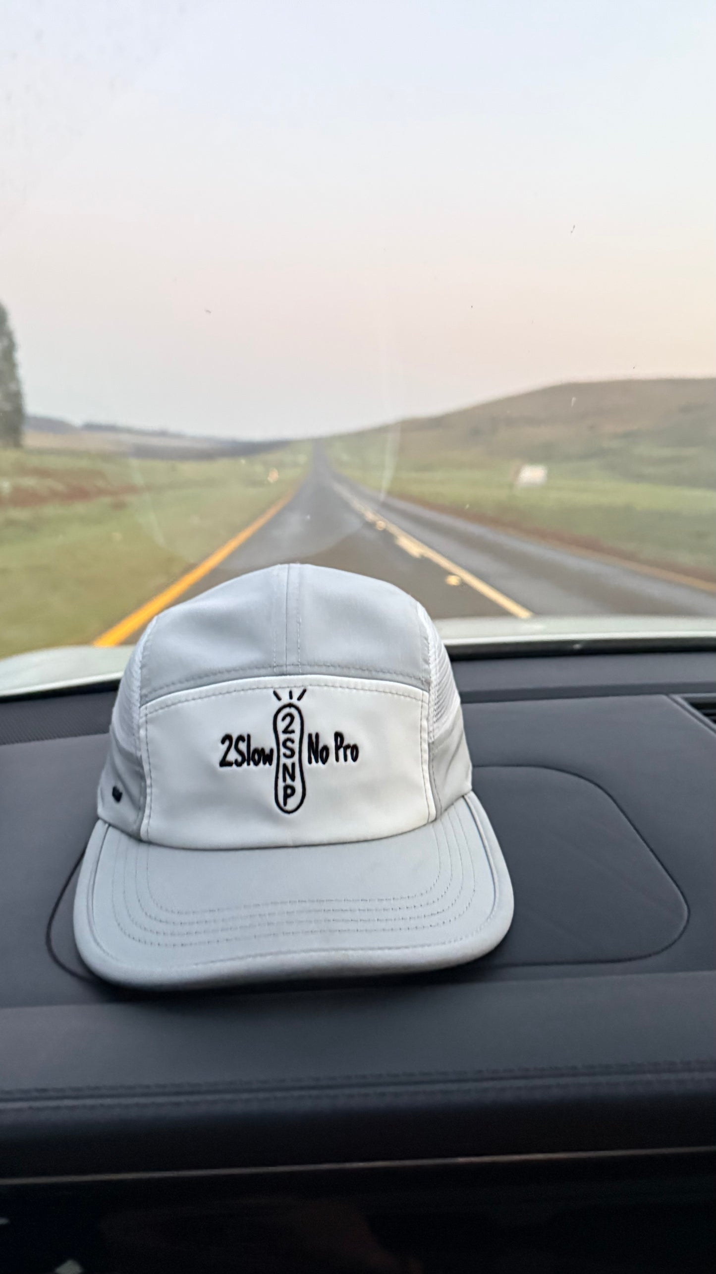 The Recycled 6 Panel Active Cap - Grey/White