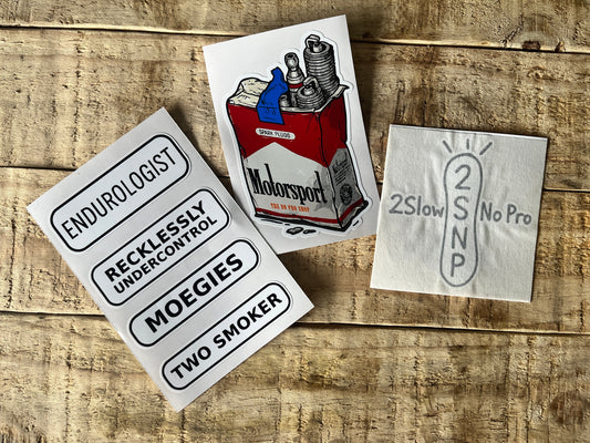 2 Slow No Pro Stickers - Combo